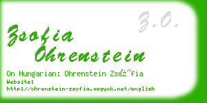 zsofia ohrenstein business card